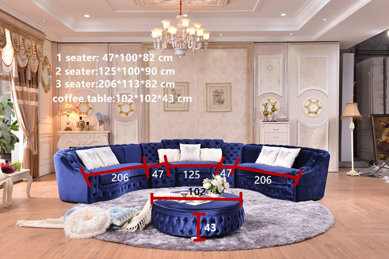 Moderne Couchgarnitur Blau