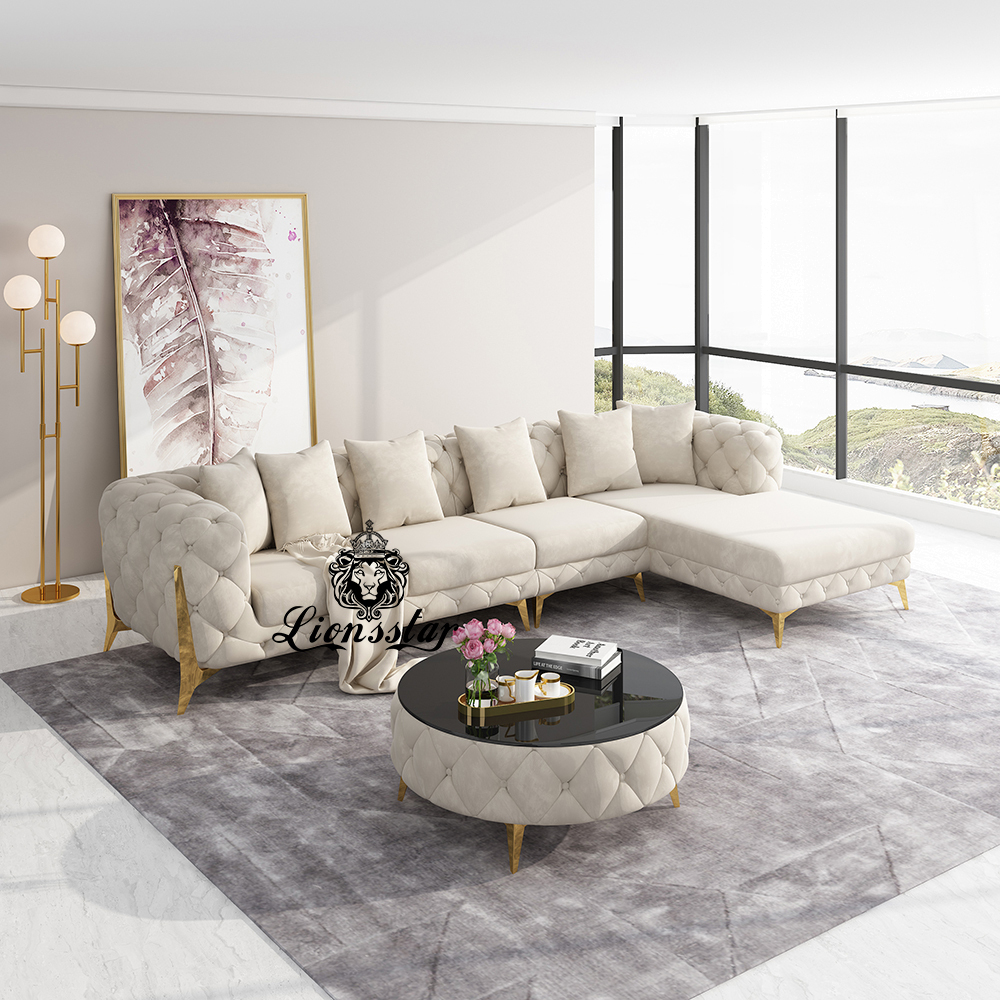 Designer Luxus Wohnlandschaft Clouds High Leg L Form
