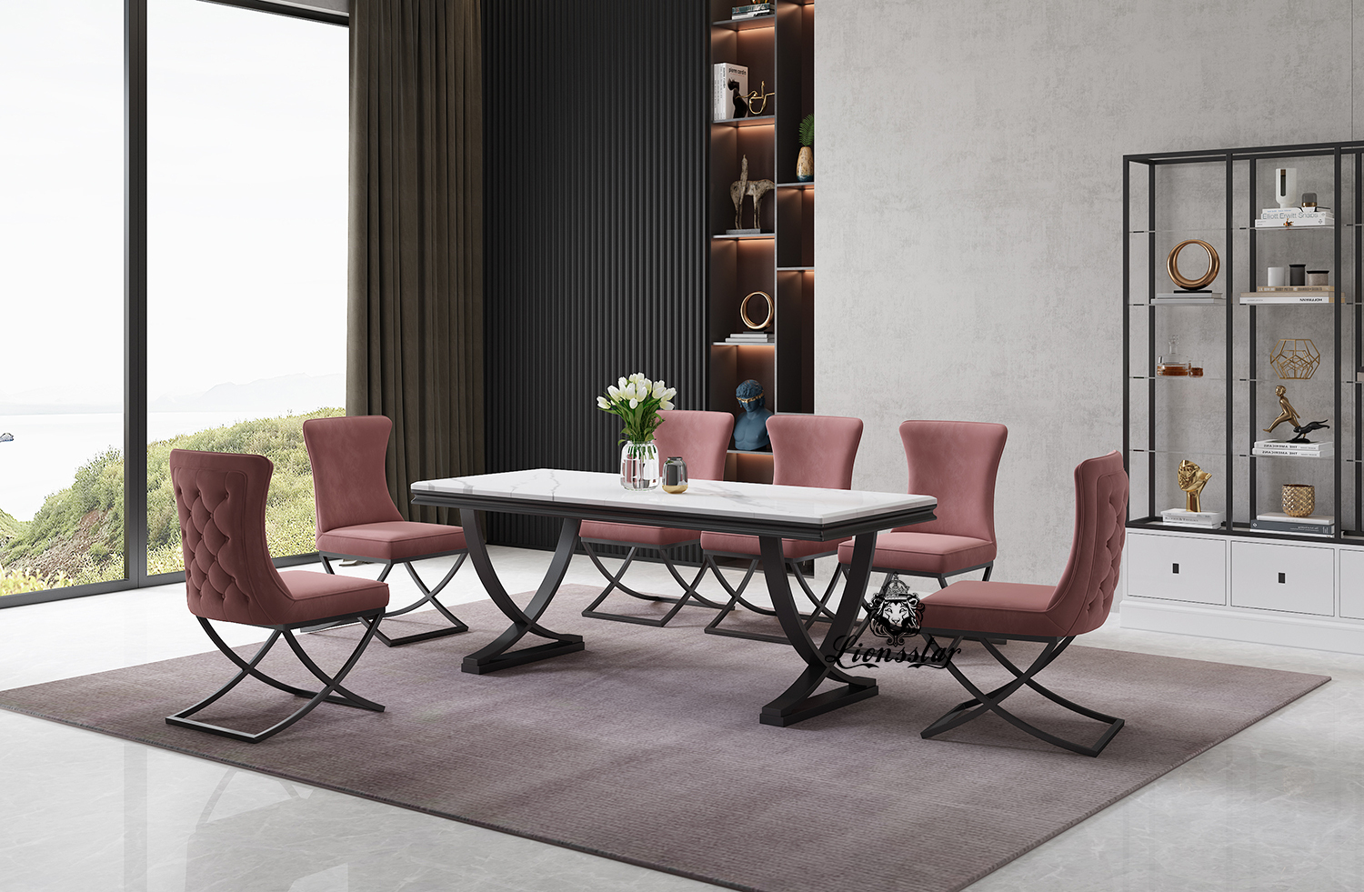 Luxus Esszimmer Stuhl Light Loft Chromsilber