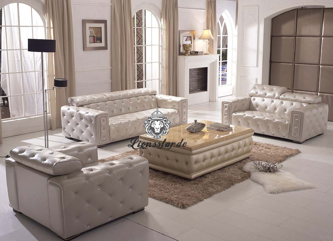 Luxus Sofagarnitur Schnee Weiß