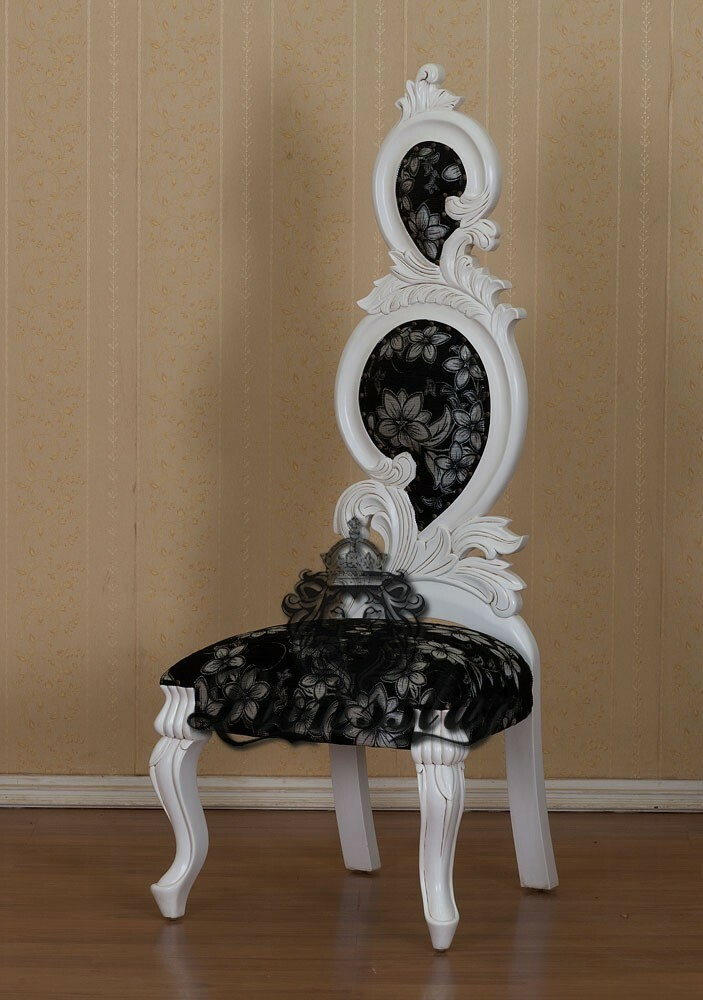 Luxus Stuhl Barock Weiß