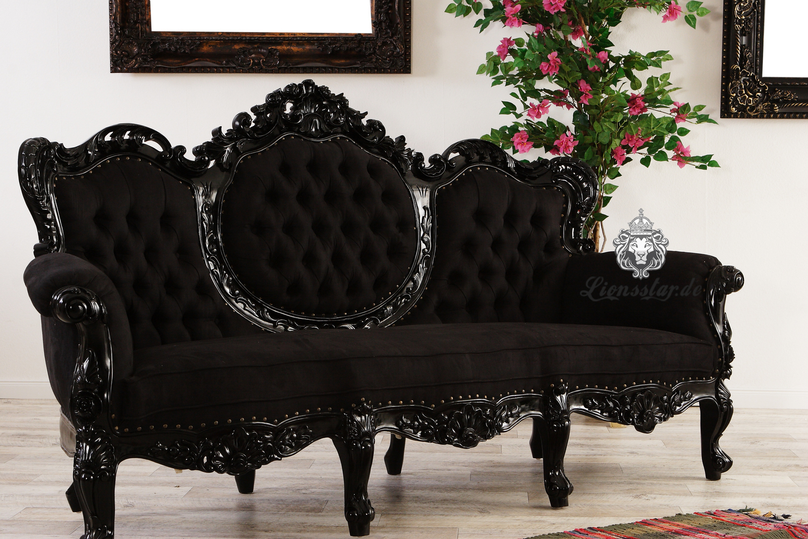 Barocksofa Luxus Schwarz