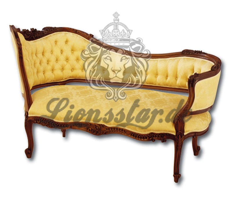 Recamiere Barock Mahagoni Holz R.221 Recamiere Barock Mahagoni Holz R.221