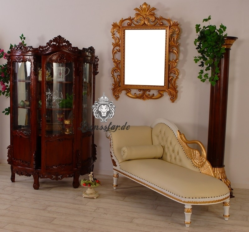 Luxus Chaiselongues Weiß-Gold-Creme Luxus Chaiselongues Weiß-Gold-Creme