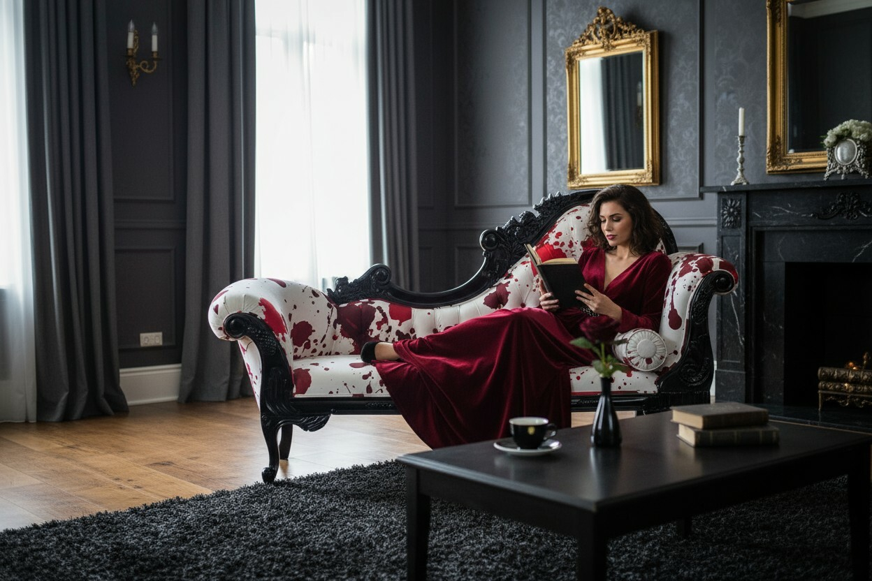 Recamiere Barock Mahagoni Holz R.110 Recamiere Barock Mahagoni Holz R.110