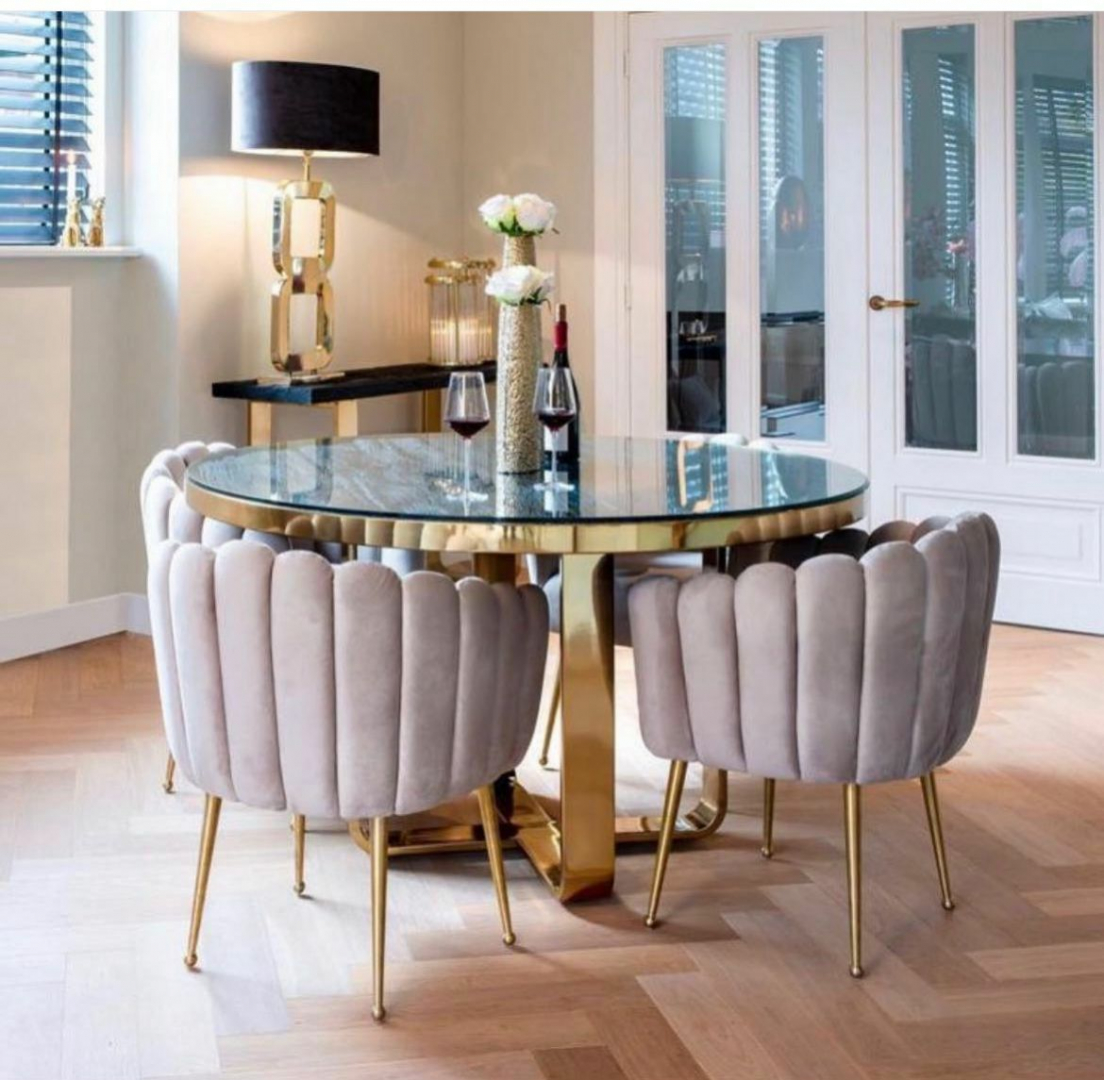 Designer Esstisch Set Golden Wind Designer Esstisch Set Golden Wind