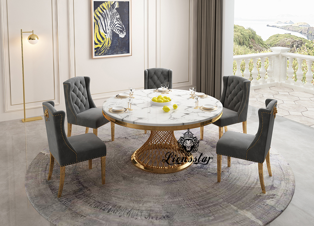Designer Esstisch Set Golden Spirit Designer Esstisch Set Golden Spirit