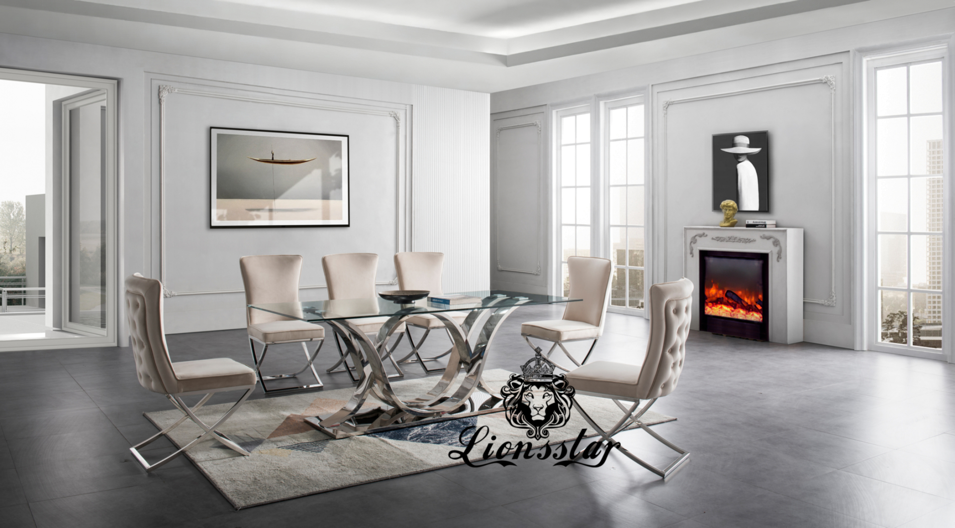 Luxus Esstisch Set Light Loft Design Luxus Esstisch Set Light Loft Design