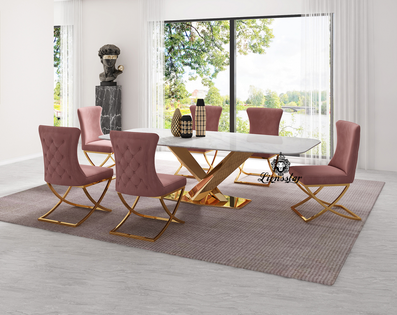 Luxus Designer Esstisch Bridge Gold Luxus Designer Esstisch Bridge Gold