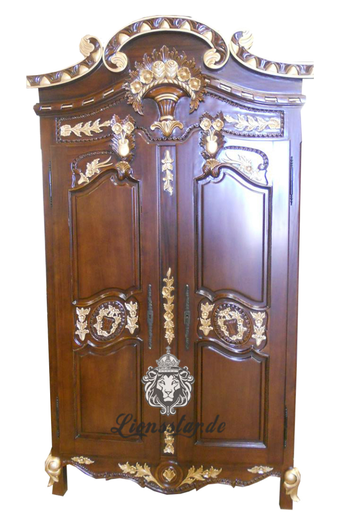 Kleiderschrank Mahagoni-Gold Kleiderschrank Mahagoni-Gold