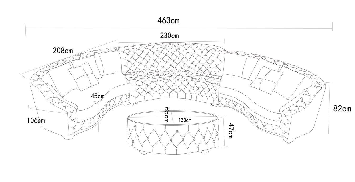 Moderne Designer Couchgarnitur Hell 