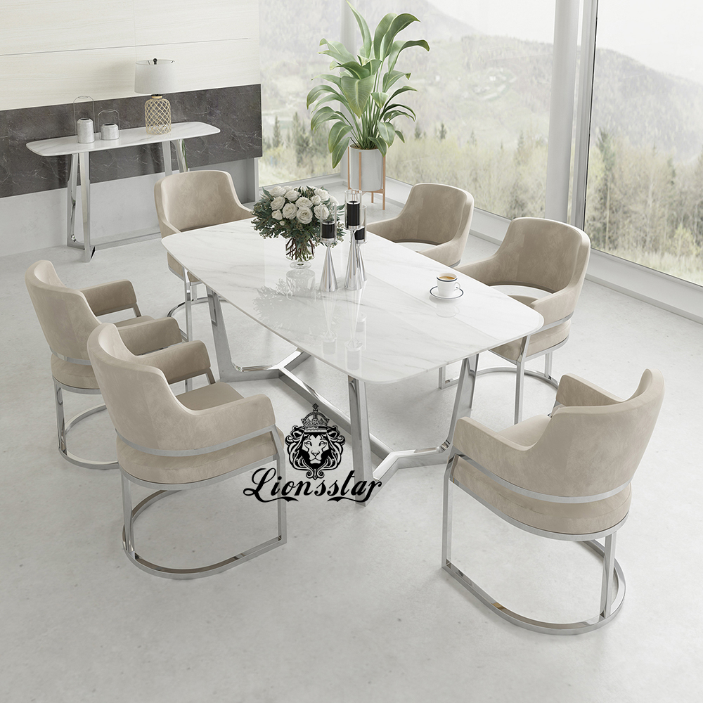 Luxus Esstisch Set Brandon Edel Metall Design Luxus Esstisch Set Brandon Edel Metall Design