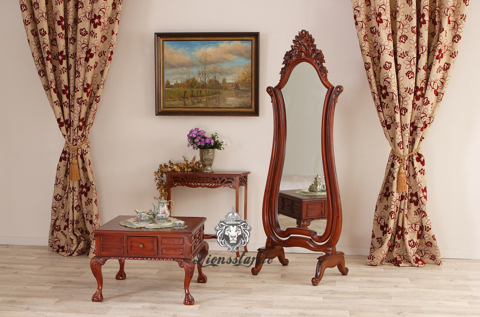 Spiegel Mahagoniholz Spiegel Mahagoniholz