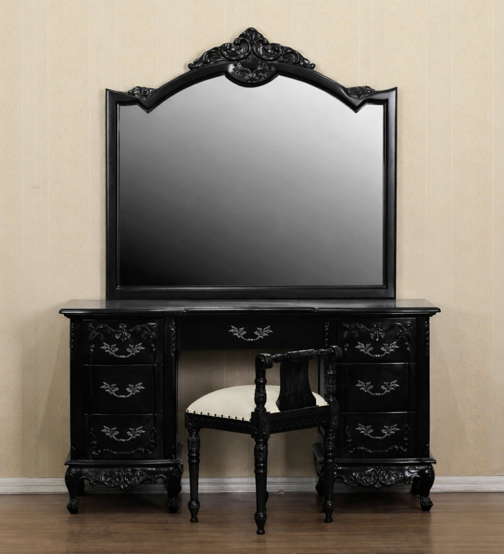 Spiegelkommode Barock Mahagoni Holz Sk.267