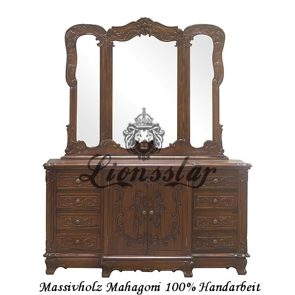 Spiegelkommode Barock Mahagoni Holz Sk.108