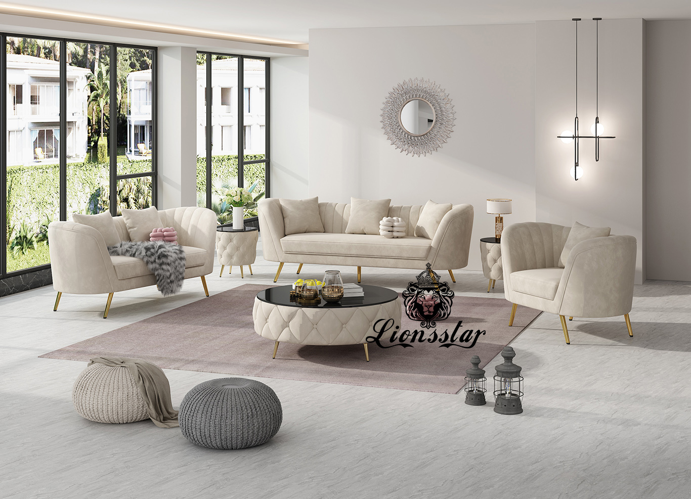 Luxus Designer Sofa Set Boston