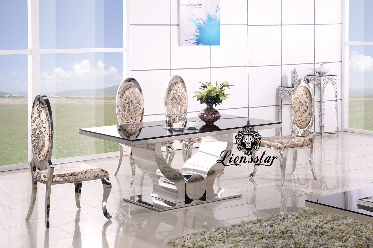 Esstischset Beige-Silber