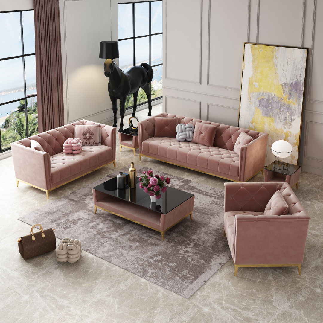 Designer Sofa Set Chesterfield Stil Modern