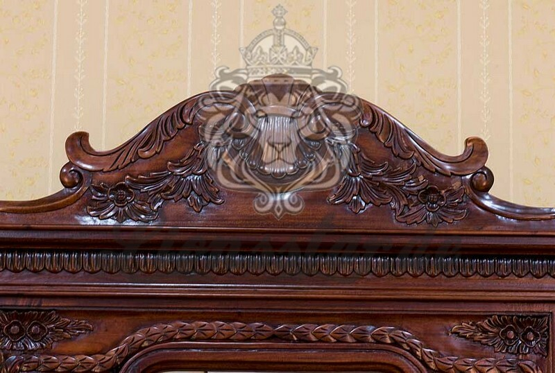 Barock Spiegelkommode Massivholz Rococo