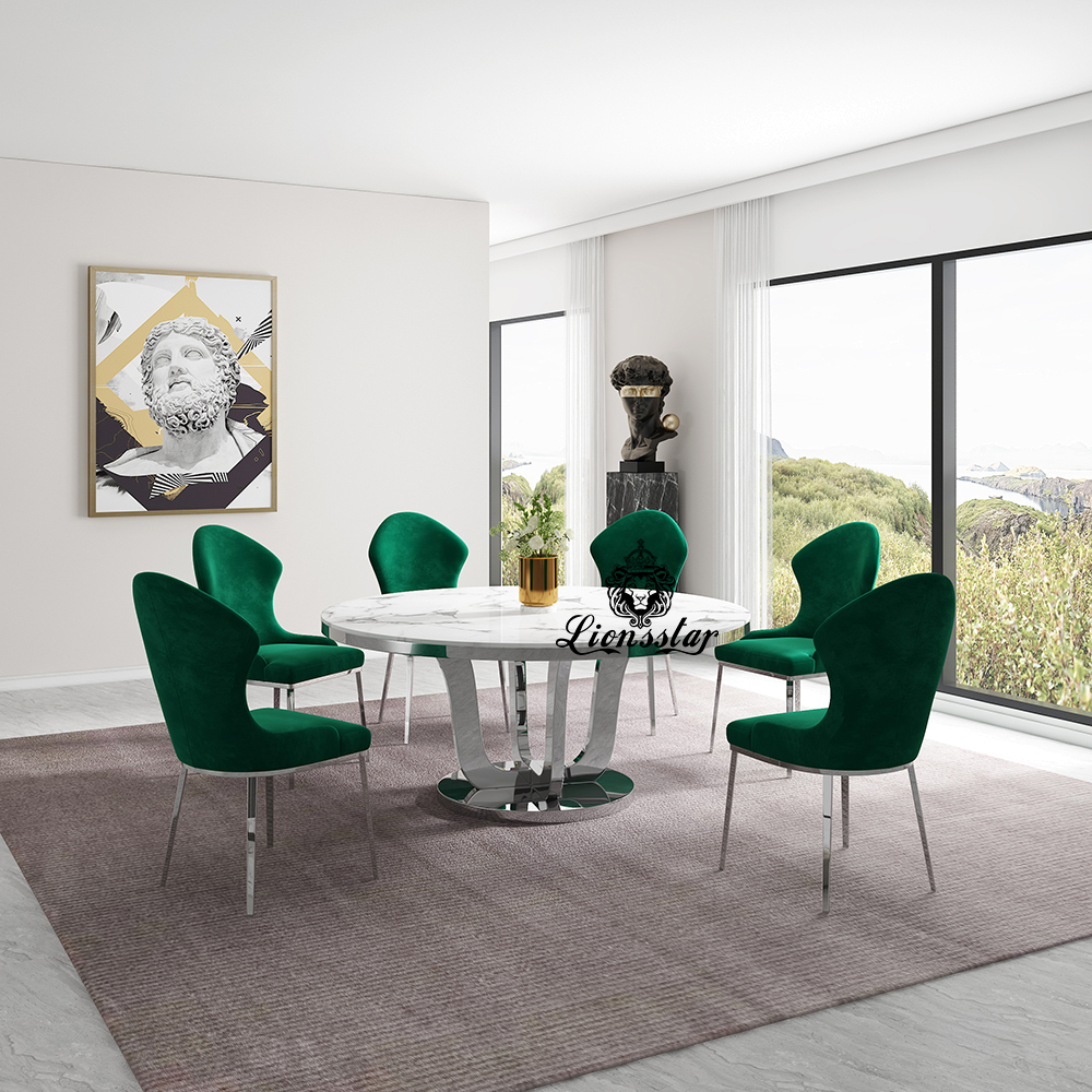 Designer Esstisch Silver Lotus