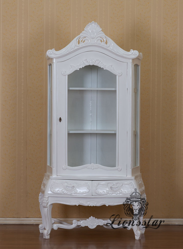 Barockstil Vitrine White