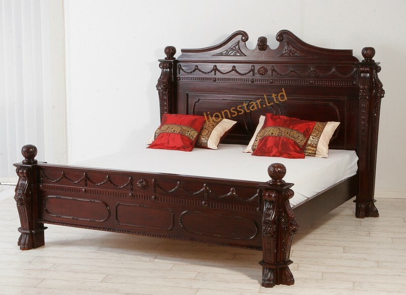 Empire Bett Massivholz-Mahagoni Empire Bett Massivholz-Mahagoni