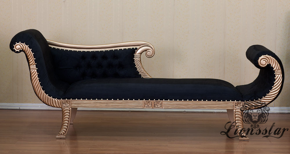 Recamiere Barock Mahagoni Holz R.216 Recamiere Barock Mahagoni Holz R.216
