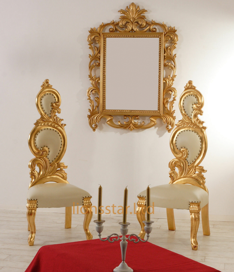 Luxus Stuhl Barock Mahagoni Gold Rose Luxus Stuhl Barock Mahagoni Gold Rose