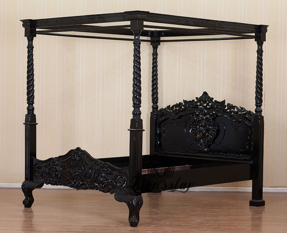 Gothic Himmelbett Schwarz