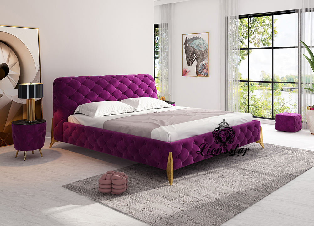 Luxus Designer Bett Muted Color