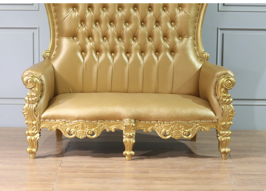 King Chair Luxus Gold Flower For Two