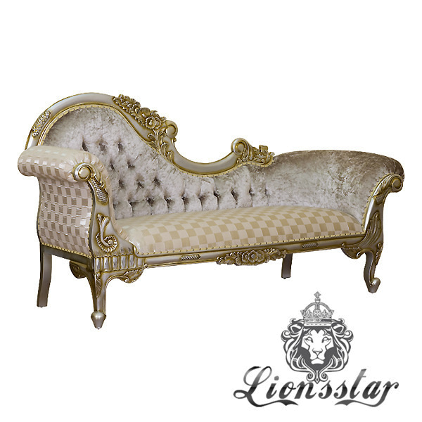 Recamiere Barock Mahagoni Holz R.298 Recamiere Barock Mahagoni Holz R.298