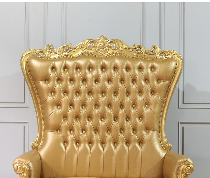 King Chair Luxus Gold Flower For Two