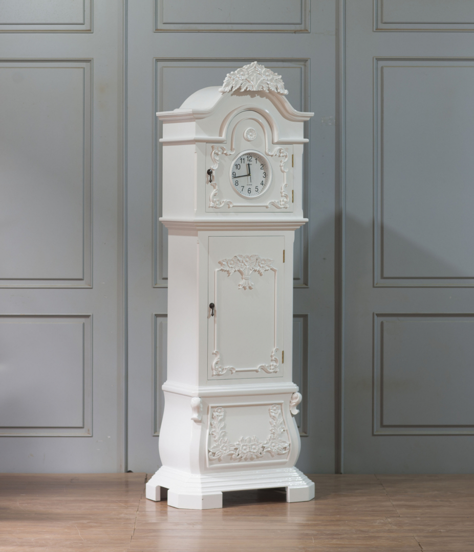 Standuhr Shabby White 