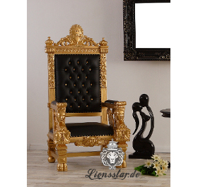 Thronstuhl Sphinx Gold Schwarz