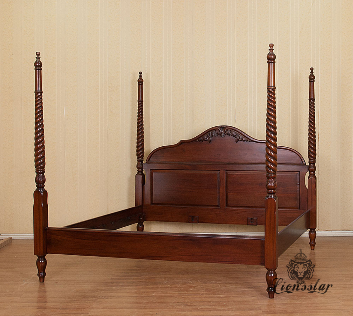 Mahagoni Bett Braun | Lionsstar GmbH