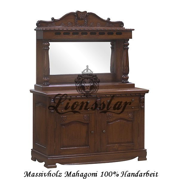 Spiegelkommode Barock Mahagoni Holz Sk.106