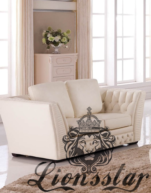 Sofa Set mit Tisch Weiß Kunstleder