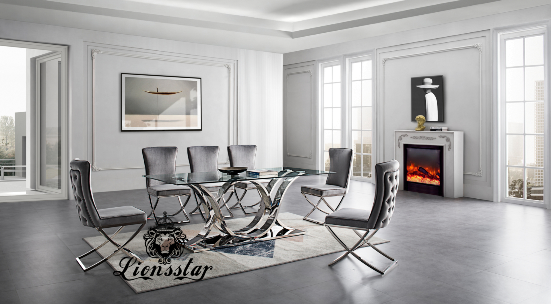 Luxus Esstisch Set Light Loft Design Luxus Esstisch Set Light Loft Design