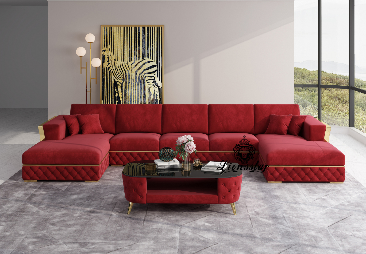 Designer Sofa Loft Style U Form 