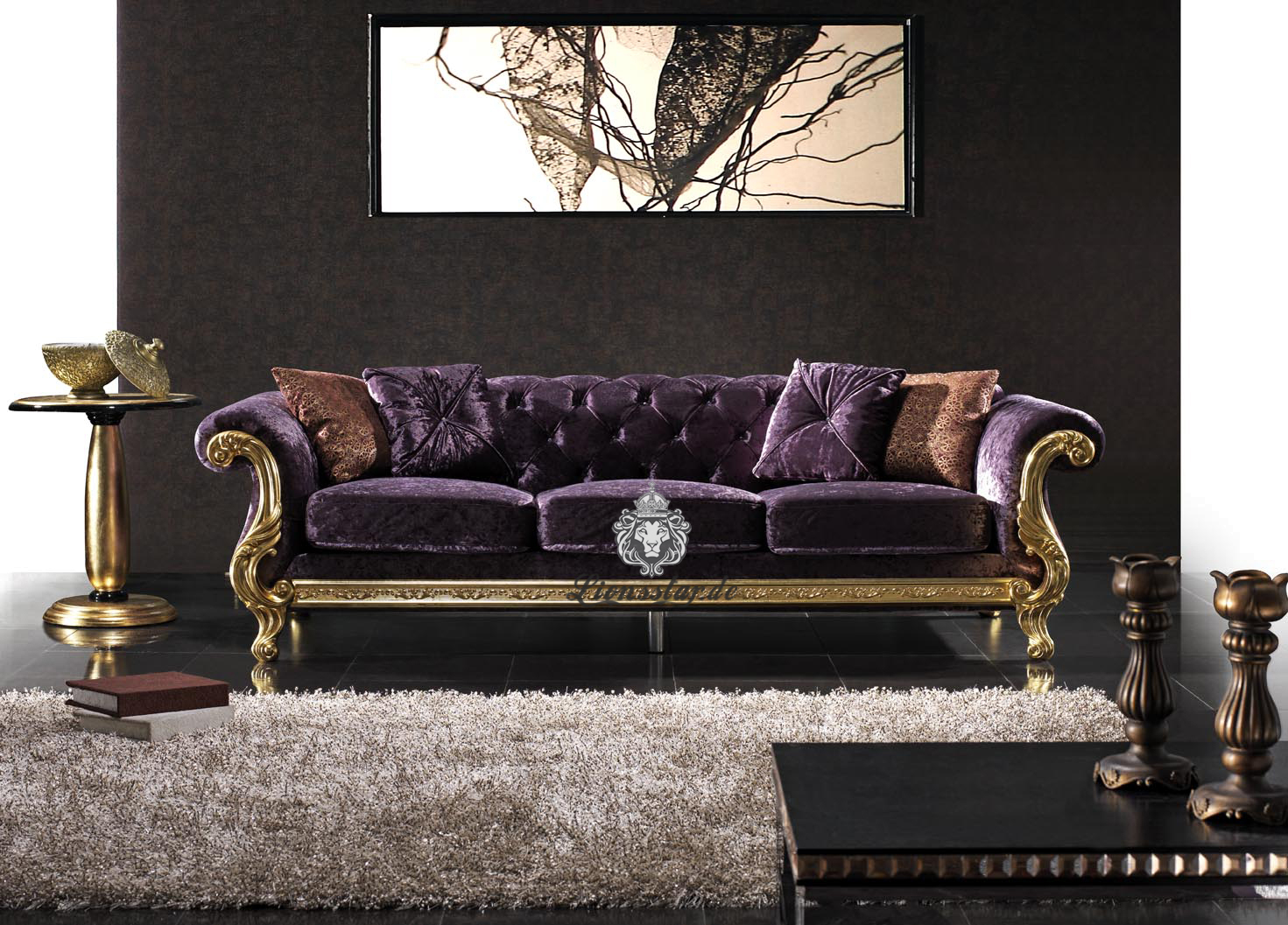 Sofa Lila Barockstil