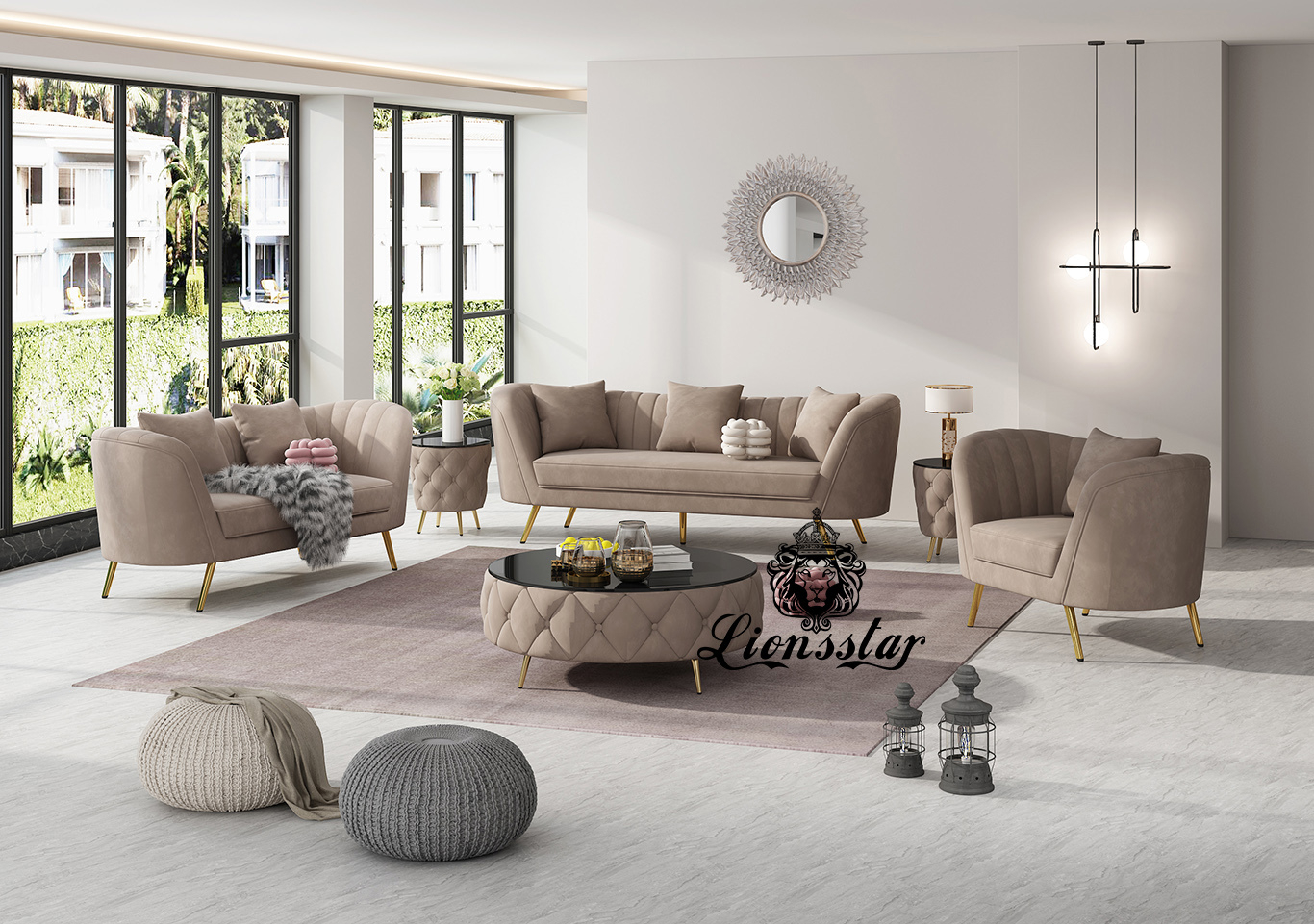 Luxus Designer Sofa Set Boston