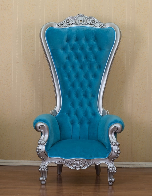 King Chair Silber Blau