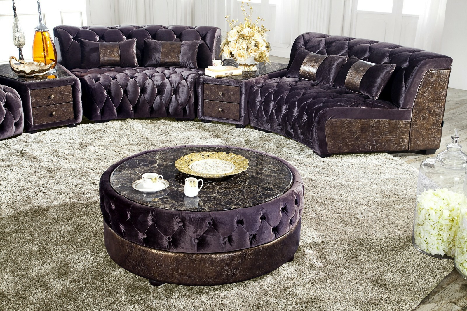 Moderne Couchgarnitur Purple